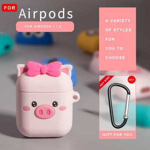 Earphone Case For Airpods Case Silicone Cute Cartoon Soft Headphone Case for Apple Air pods Earpods Cover 3D Bear Accessories