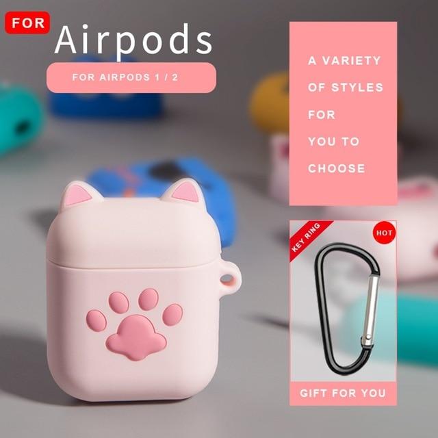 Earphone Case For Airpods Case Silicone Cute Cartoon Soft Headphone Case for Apple Air pods Earpods Cover 3D Bear Accessories